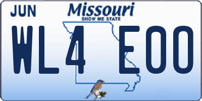 MO license plate WL4E0O