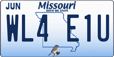 MO license plate WL4E1U