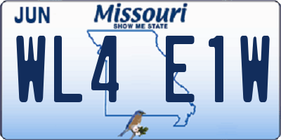 MO license plate WL4E1W