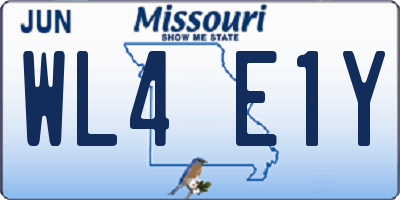 MO license plate WL4E1Y