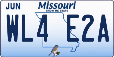 MO license plate WL4E2A
