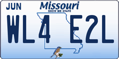 MO license plate WL4E2L