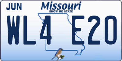 MO license plate WL4E2O