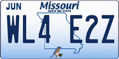 MO license plate WL4E2Z