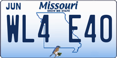 MO license plate WL4E4O