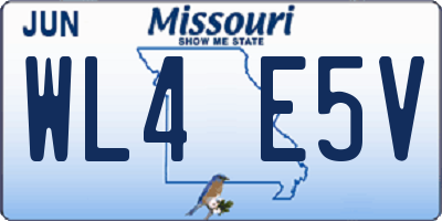 MO license plate WL4E5V