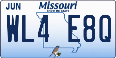 MO license plate WL4E8Q