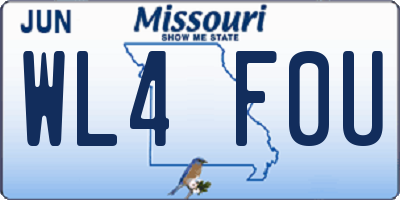 MO license plate WL4F0U