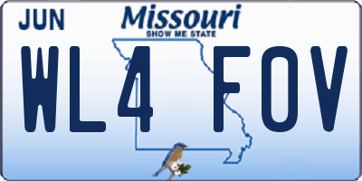 MO license plate WL4F0V