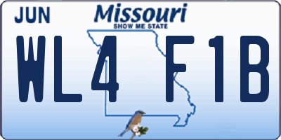 MO license plate WL4F1B