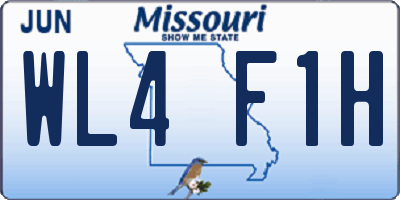 MO license plate WL4F1H