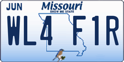 MO license plate WL4F1R