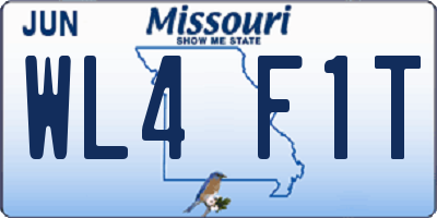 MO license plate WL4F1T