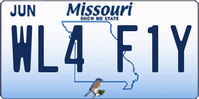MO license plate WL4F1Y