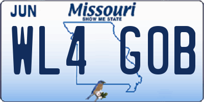 MO license plate WL4G0B