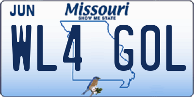 MO license plate WL4G0L