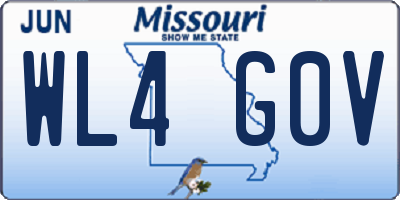 MO license plate WL4G0V