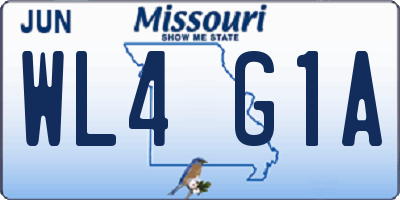 MO license plate WL4G1A