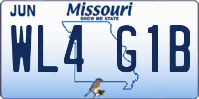 MO license plate WL4G1B