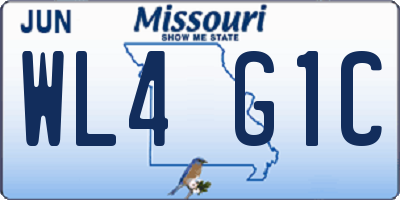MO license plate WL4G1C