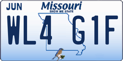 MO license plate WL4G1F