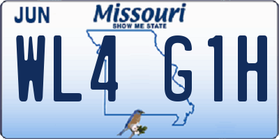 MO license plate WL4G1H
