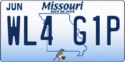 MO license plate WL4G1P