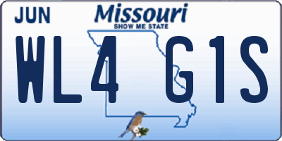 MO license plate WL4G1S