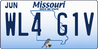 MO license plate WL4G1V