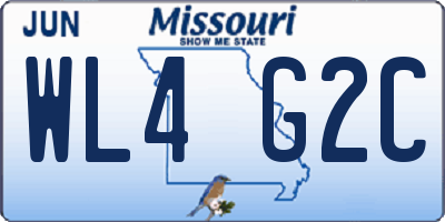 MO license plate WL4G2C