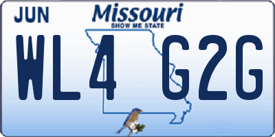 MO license plate WL4G2G