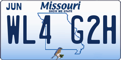 MO license plate WL4G2H