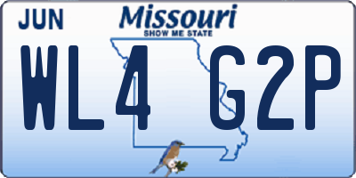 MO license plate WL4G2P