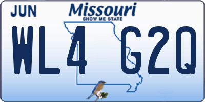 MO license plate WL4G2Q
