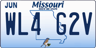 MO license plate WL4G2V