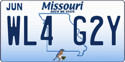 MO license plate WL4G2Y