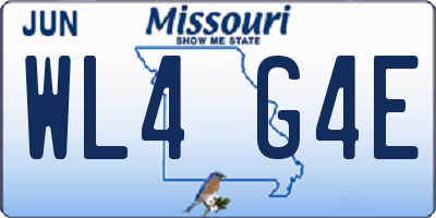 MO license plate WL4G4E
