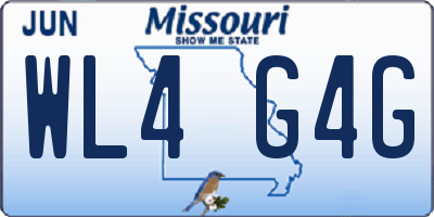MO license plate WL4G4G