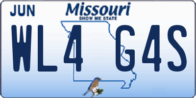 MO license plate WL4G4S