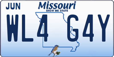 MO license plate WL4G4Y