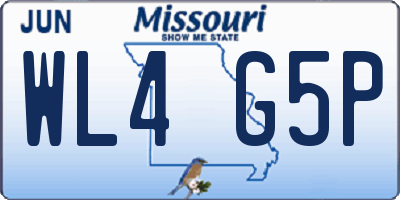 MO license plate WL4G5P