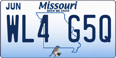 MO license plate WL4G5Q