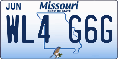 MO license plate WL4G6G