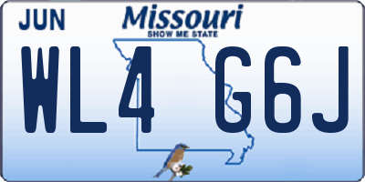 MO license plate WL4G6J
