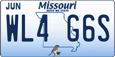 MO license plate WL4G6S