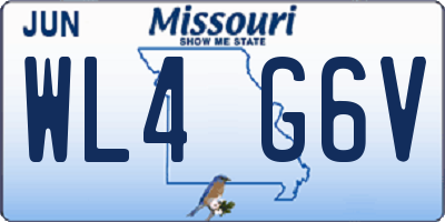 MO license plate WL4G6V