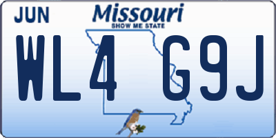 MO license plate WL4G9J
