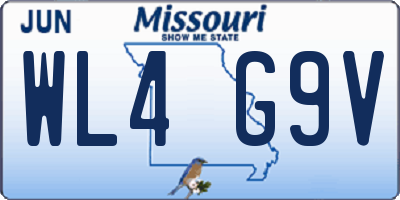MO license plate WL4G9V