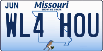 MO license plate WL4H0U