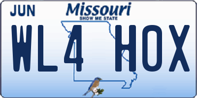 MO license plate WL4H0X